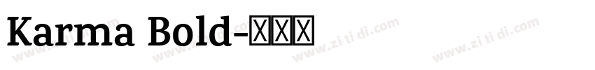 Karma Bold字体转换